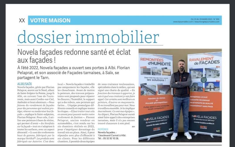 Novela Façades dans Le Journal d&rsquo;Ici